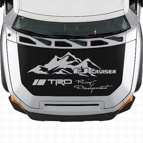 TRD Style Mountain Hood Vinyl Decal Sticker for Toyota FJ Cruiser