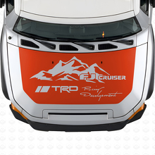 TRD Style Mountain Hood Vinyl Decal Sticker for Toyota FJ Cruiser_4