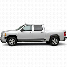 Layered Lightning Door & Rocker Panel Vinyl Stripes for Chevrolet Silverado 1500 GMT900 2007-2013_2