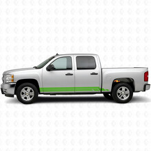 Layered Lightning Door & Rocker Panel Vinyl Stripes for Chevrolet Silverado 1500 GMT900 2007-2013_6