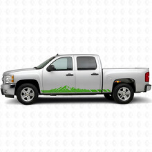 Mountain Topographic Door & Rocker Panel Vinyl Stripes for Chevrolet Silverado 1500 GMT900 2007-2013_6