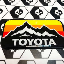 Toyota Mountains Retro Vintage Badge Emblem Domed Sticker Decal with High Impact Polystyrene 3