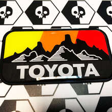 New Toyota Overland Mountains Vintage Colors Badge Emblem Domed Decal with High Impact Polystyrene
 3