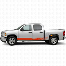 Diagonal Slot Door & Rocker Panel Vinyl Stripes for Chevrolet Silverado 1500 GMT900 2007-2013_4