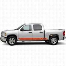 Topographic Contour Door & Rocker Panel Vinyl Stripes for Chevrolet Silverado 1500 GMT900 2007-2013_4