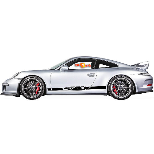 GT3 Lettering Side Stripes Decal Sticker 2 For Porsche 911 GT3