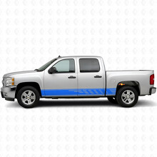 Staggered Slot Door & Rocker Panel Vinyl Stripes for Chevrolet Silverado 1500 GMT900 2007-2013_5