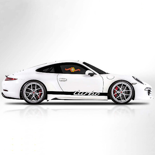 Turbo Style Side Stripes Vinyl Decal Kit for Porsche 