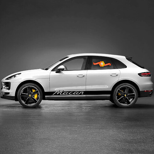 Racing Rocker Panel Stripes Vinyl Decal Kit for Porsche Macan