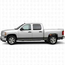Slim Accent Door & Rocker Panel Vinyl Stripes for Chevrolet Silverado 1500 GMT900 2007-2013_2