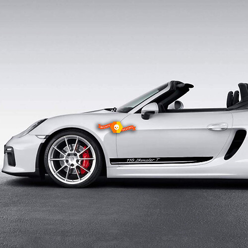 Racing Side Stripes Vinyl Decal Kit for Porsche 718 Cayman Boxster T