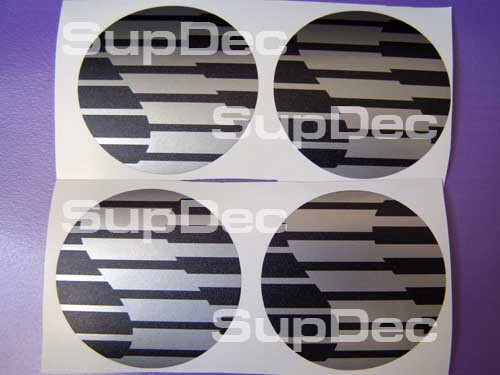 Calco de tapa central de rueda plateada estilo Saleen para Musclecarmodel