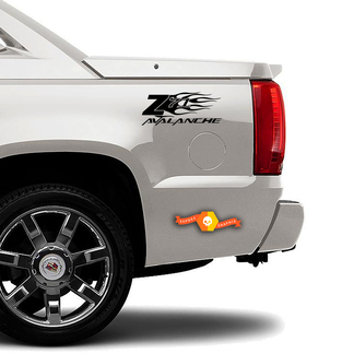 Z71 Chevy Avalanche Flame Truck Bed Side Decal Set
