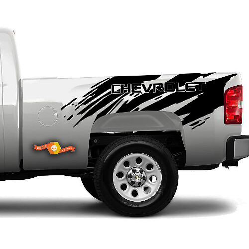Chevrolet Splatter Bed Stripe Vinyl Decal Set for Chevy Silverado 2007-2018