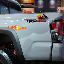 New TRD 4x4 Off road with Mountains Vintage Sunset Retro Old Style Side Vinyl Stickers Decal fit to Tacoma Tundra 4Runner
 2