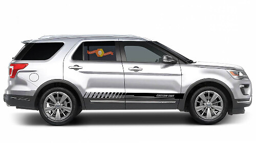 2x side Ford Explorer Vinyl Stripes body decal vinyl graphics sticker Custom Text style 1
