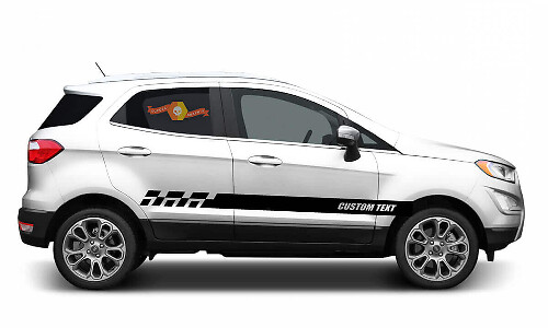 2x side Ford EcoSport Vinyl Stripes body decal vinyl graphics sticker Custom Text style 4
