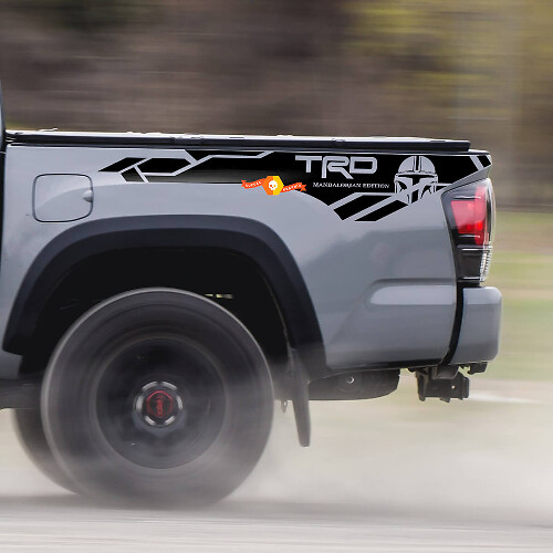 TRD Mandalorian Edition Rear Side Vinyl Decals for Toyota Tacoma