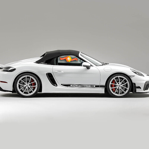 Branded Side Stripes Vinyl Decal Kit For Porsche 718 Spyder 