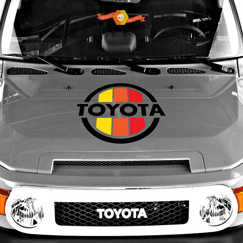 Vintage Style Logo Hood Vinyl Decal for Toyota 4Runner Tacoma FJ Cruiser