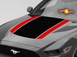 Ford mustang accessory hood stripe graphics decals duo color any year mustang
