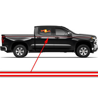 Chevrolet Silverado side accent stripes graphics decal door panel decal black vinyl
