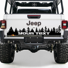 Bed Tailgate Jeep Wrangler JL JLU jls jts Gladiator Rubicon Pine Trees Vinyl Sticker Decal for 2018-2021
 2