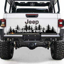 Bed Tailgate Jeep Wrangler JL JLU jls jts Gladiator Rubicon Pine Trees Vinyl Sticker Decal for 2018-2021
 3