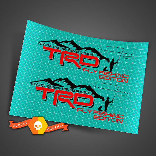 TRD Fly Fishing Edition Side Decal Pair for Toyota Trucks