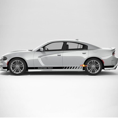 Side Custom Text Stripes Stickers Decals for Dodge Charger 2015-2024
