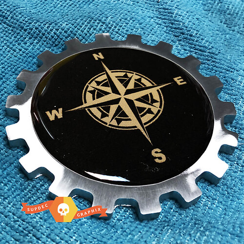 Compass Metal Aluminum Universal Badge for Jeep Wrangler