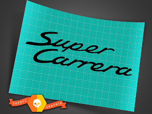 Super Carrera Rear Script Vinyl Decal for Porsche