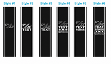 Custom Text T/X Vertical Stripe Kit Bedside Vinyl Decal Sticker for Dodge Ram 1500_2