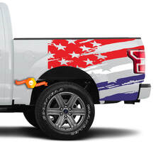 Truck Bed US flag COLORS Vinyl Decals
 3