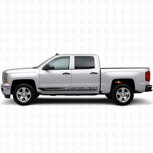 Custom Text Frame Door & Rocker Panel Vinyl Stripes for Chevrolet Silverado 1500 K2XX 2014-2019_2