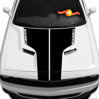 Dodge Challenger SRT-8 Hood T Decal With Inscription SRT8 Sticker Hood graphics fits to models 09 - 14

