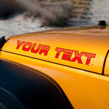 Custom Two-color Hood Vinyl Decal for Jeep Wrangler Rubicon_2