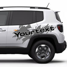2 Color Jeep Renegade Side Splash Graphic Vinyl Decal Sticker SUV
 2