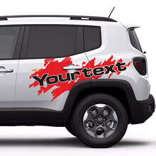 2 Color Jeep Renegade Side Splash Graphic Vinyl Decal Sticker SUV
 3