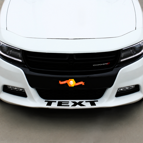 Custom Text Front Spoiler Decal Sticker graphics for Dodge 9758