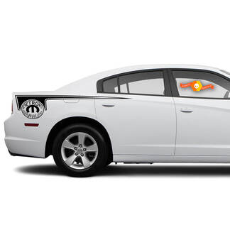 Dodge Charger Mopar Detroit Braler side Hatchet Stripe Decal Sticker graphics fits to models 2011-2014
