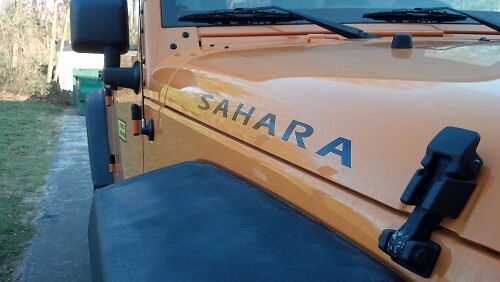 2 Sahara Jeep Wrangler Rubicon CJ TJ YJ JK XJ Vinyl Stickers