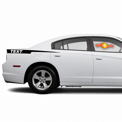 Custom Text razor Decal Sticker Side graphics for Dodge Charger 9792
