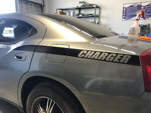 Branded Rear Quarter Panel Stripe Vinyl Decal Kit for Dodge Charger 2011-14