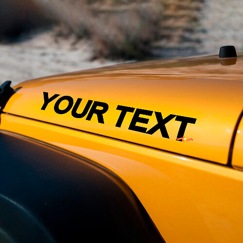 Custom Hood Lettering Vinyl Decal for Jeep Wrangler