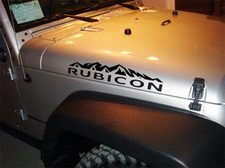 2 Jeep Wrangler Rubicon MOUNTAINS CJ TJ YJ JK XJ Vinyl Sticker#1