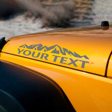 Custom Mountain Style Hood Vinyl Decal Set for Jeep Wrangler_3