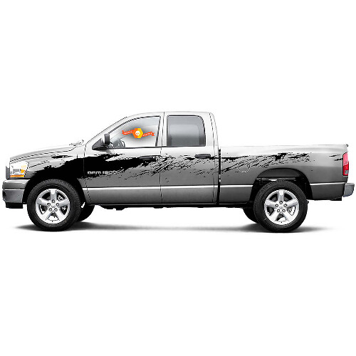Mud Splash Style Side Vinyl Decal Sticker for Dodge Ram 1500