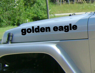 2 golden eagle Jeep Wrangler Rubicon CJ TJ YJ JK Vinyl Stickers