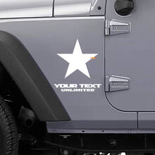 Custom Lettering Star Side Vinyl Decal Set for Jeep Wrangler_3